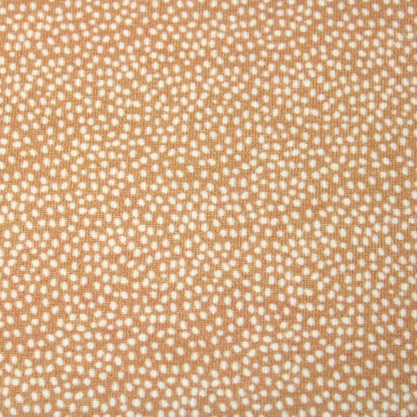 Baumwolljersey unregelmässige Punkte beige